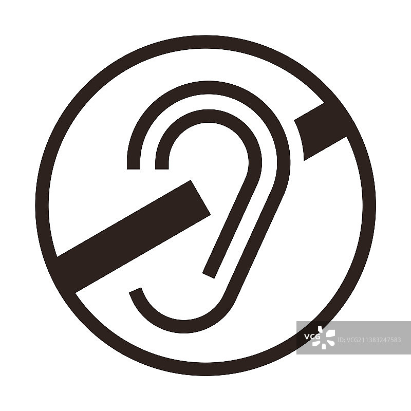 失聪标志图片素材