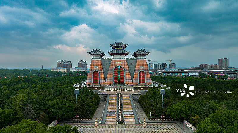 航拍视角下的华门图片素材