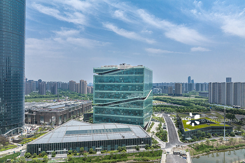 航拍杭州奥体中心综合训练馆图片素材