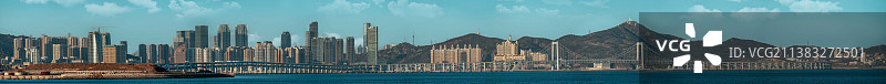 大连天际线全景图图片素材