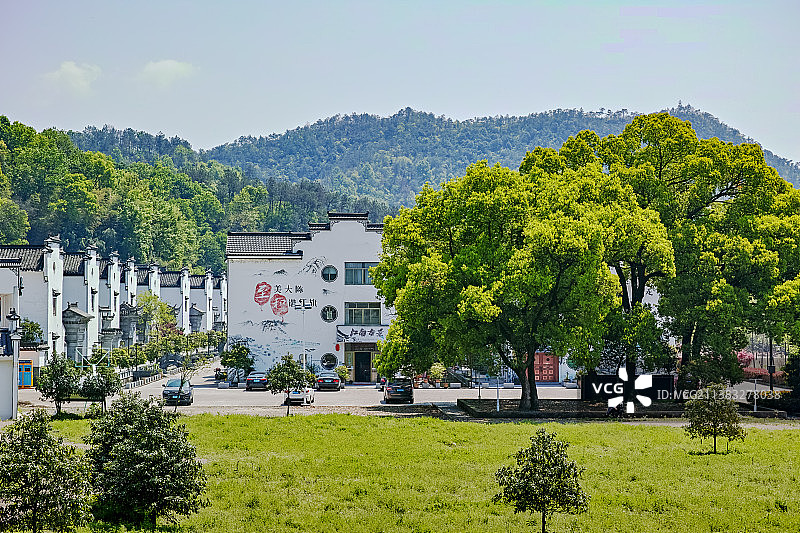 浙江义乌大陈红旗村生态村落风光图片素材