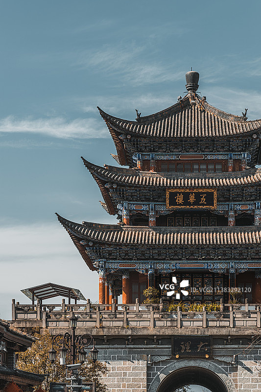 大理古城五华楼图片素材