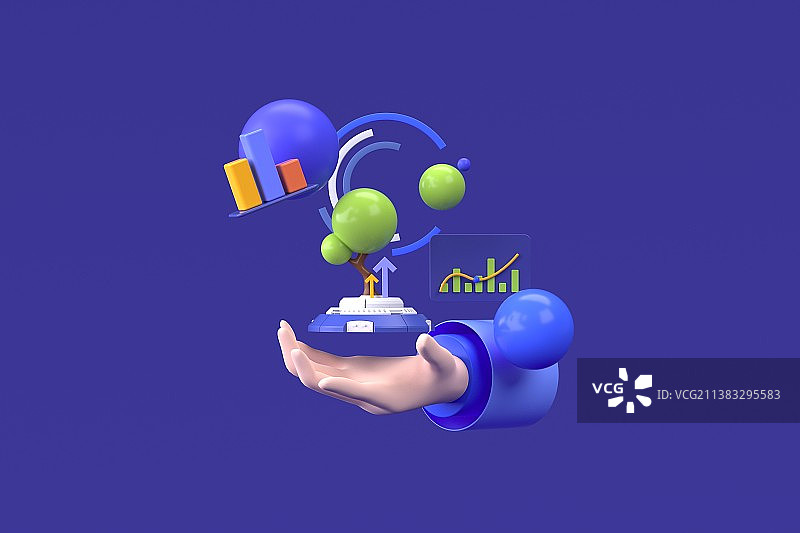 3D渲染手部插画图片素材