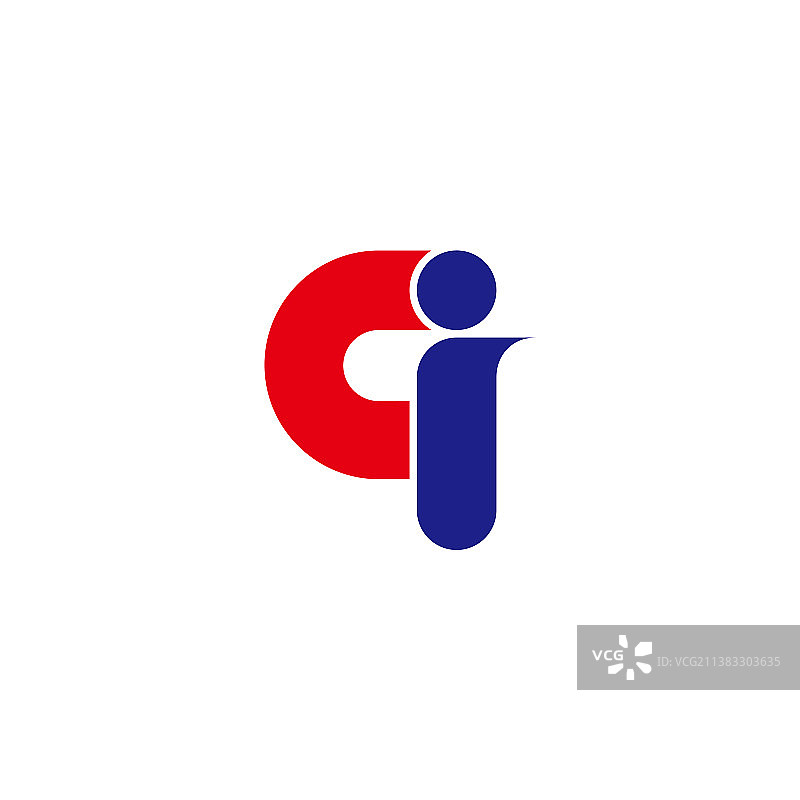 字母CI简约运动几何标志图片素材