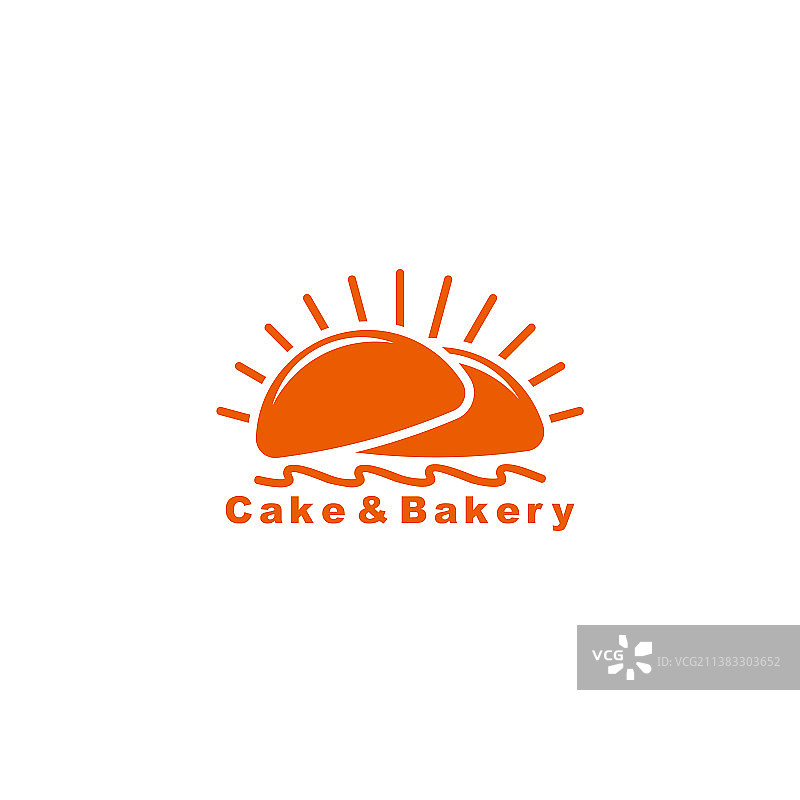 简约复古几何蛋糕面包logo图片素材