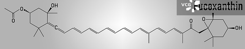 岩藻黄质分子骨架式图片素材