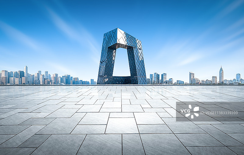 城市风光建筑道路平台图片素材