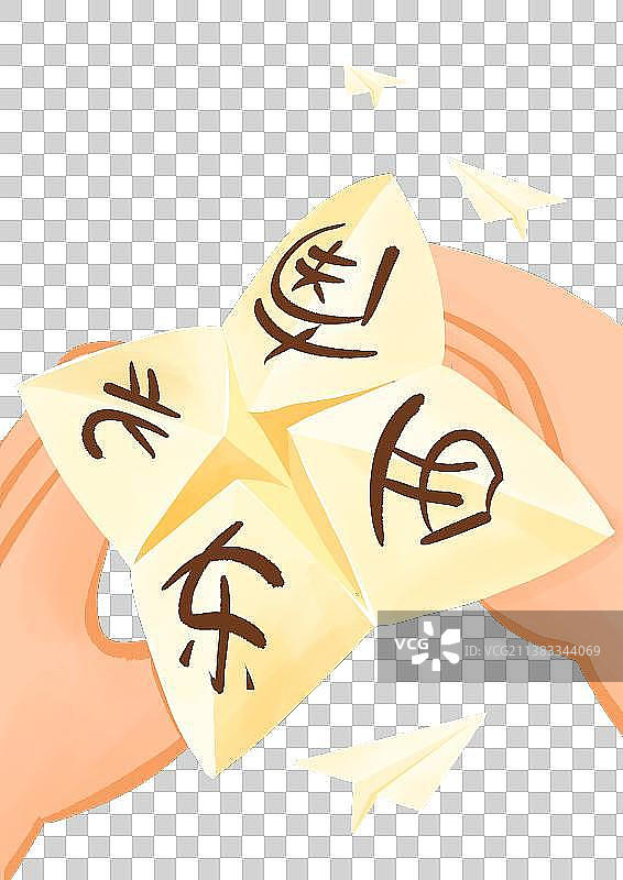 手拿着折纸玩具图片素材