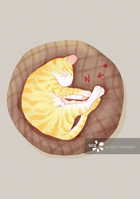 睡觉的橘猫图片素材
