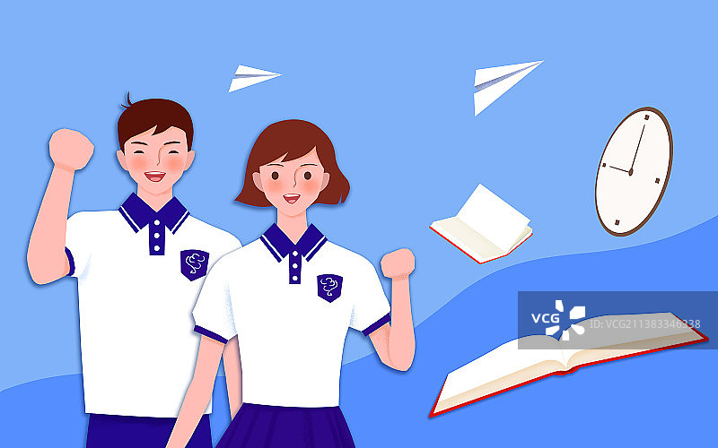 学生高考加油图片素材