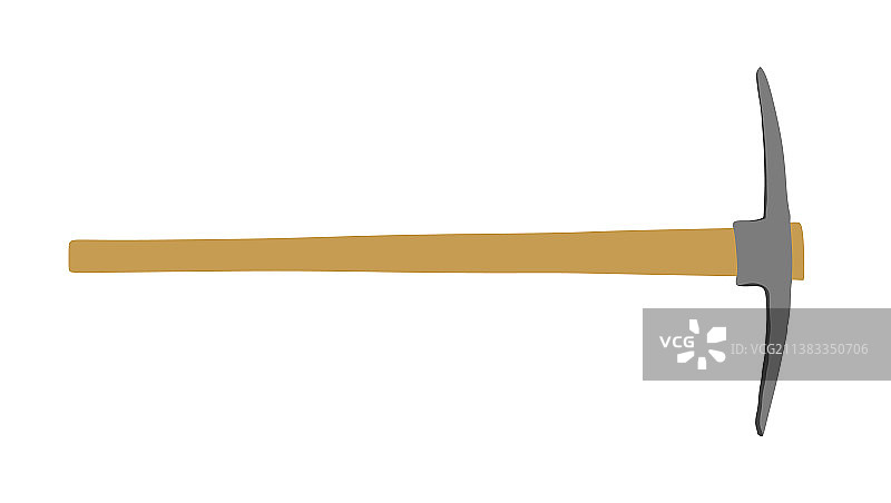 建筑工人与镐图片素材