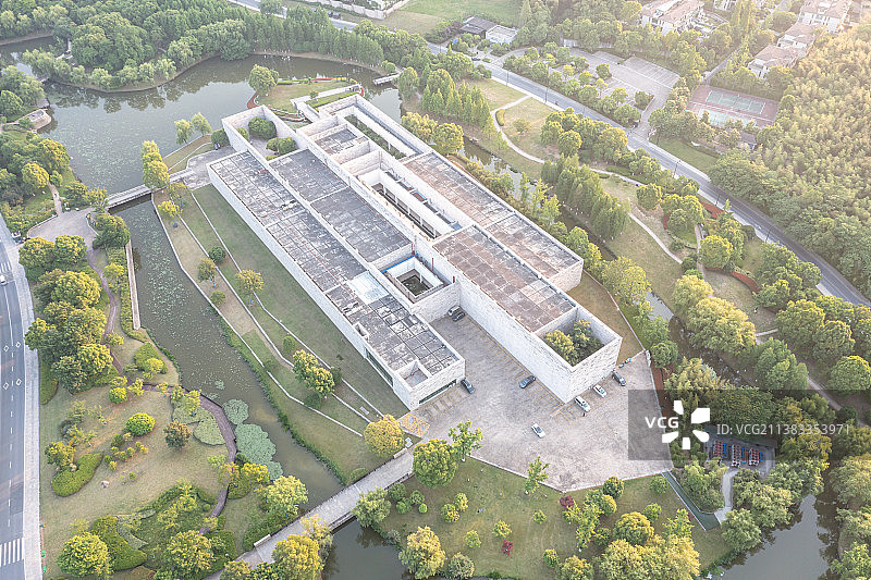 航拍良渚博物馆图片素材