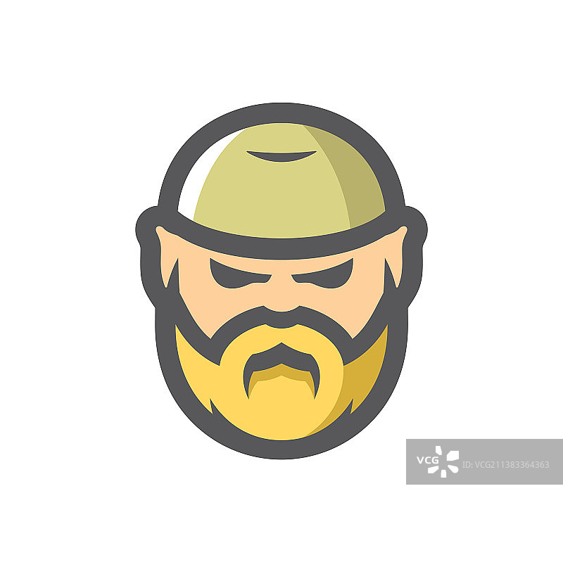 穆斯林胡须男士卡通图标图片素材