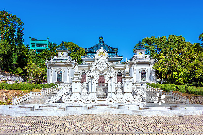 中国广东珠海圆明新园西洋景区大水法图片素材