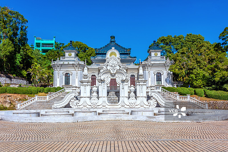 中国广东珠海圆明新园西洋景区大水法图片素材