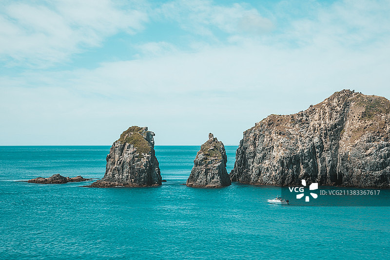 新西兰南北岛之间的库克海峡图片素材