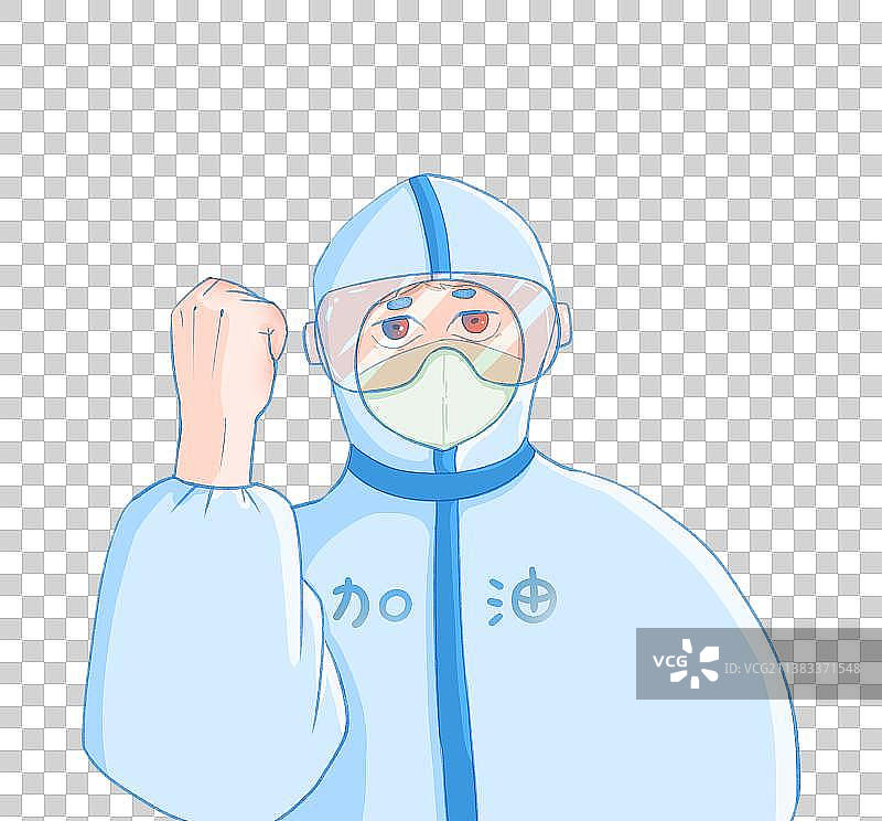 防疫的医生护士人员加油图片素材