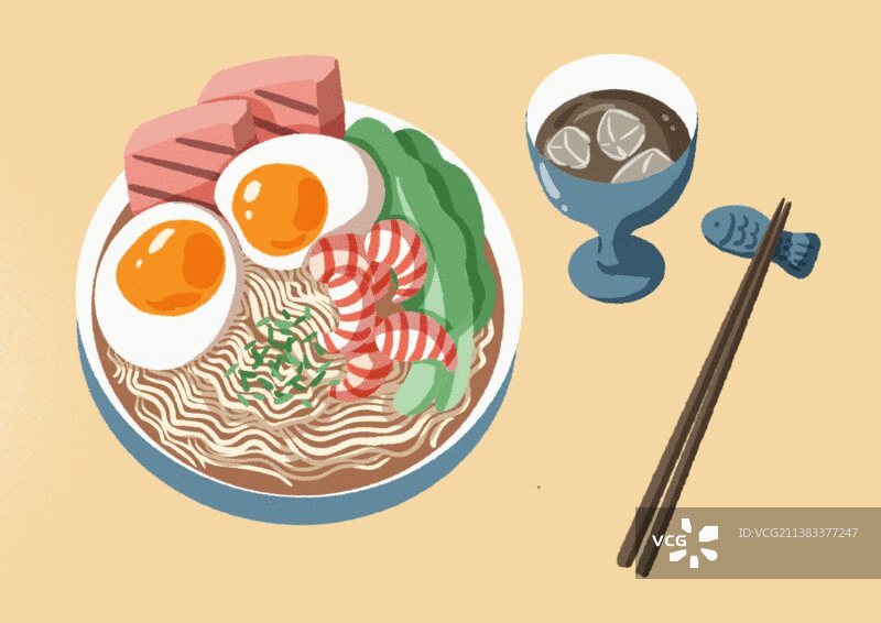 美食插画图片素材