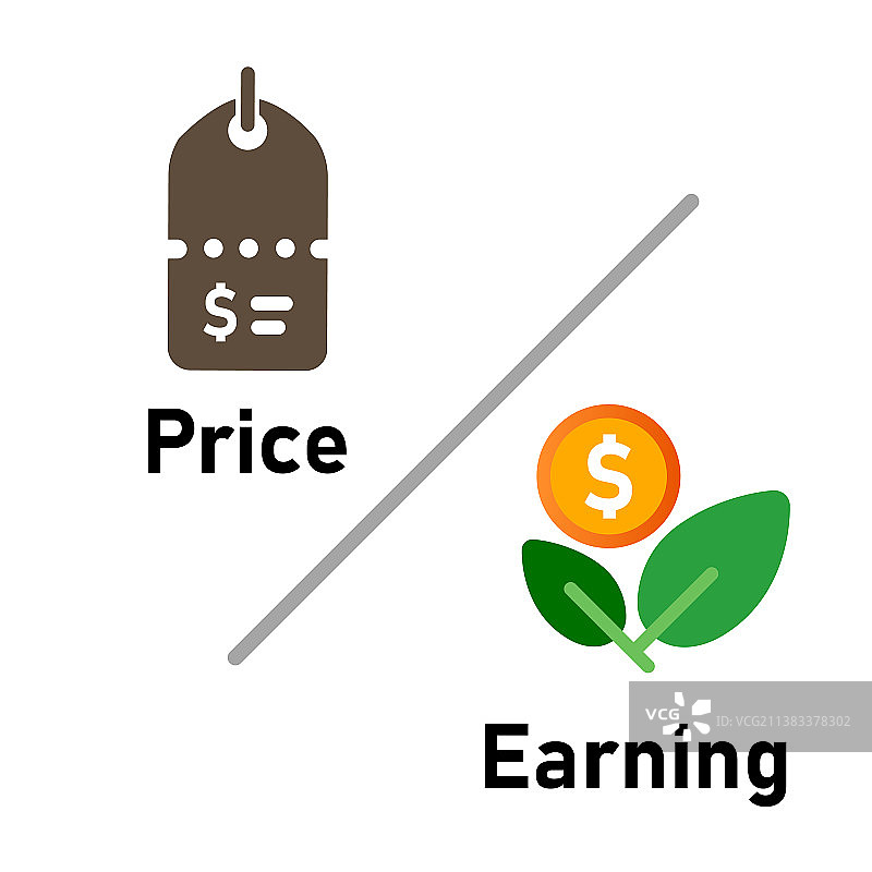 市盈率图标数字值图片素材