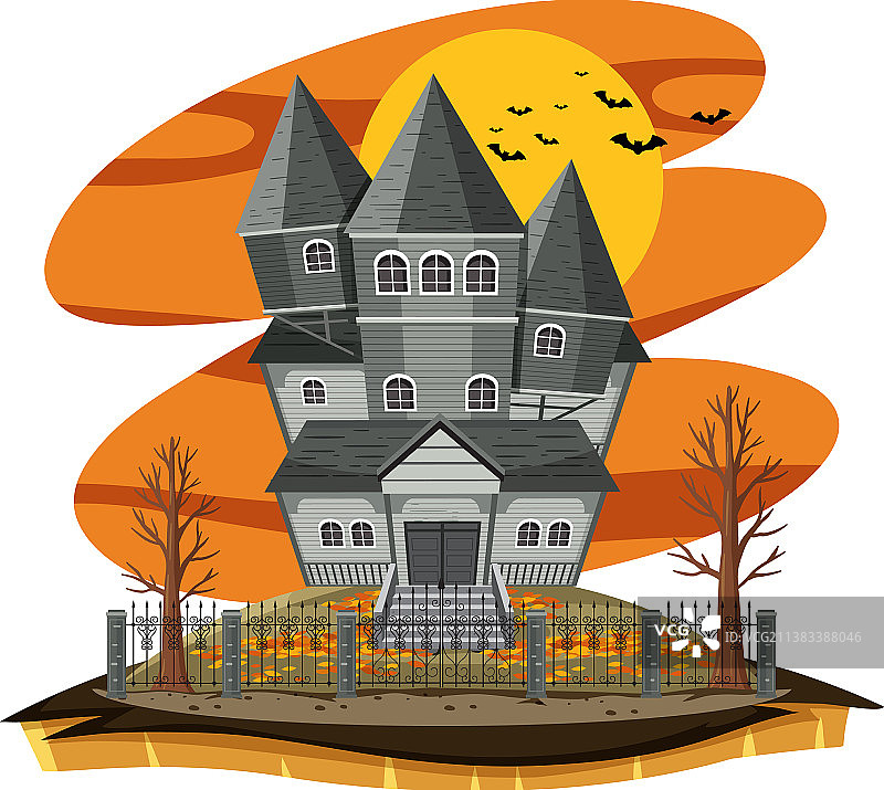 卡通风格的鬼屋图片素材