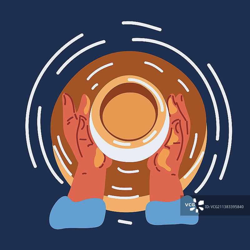 制作陶器的男人图片素材