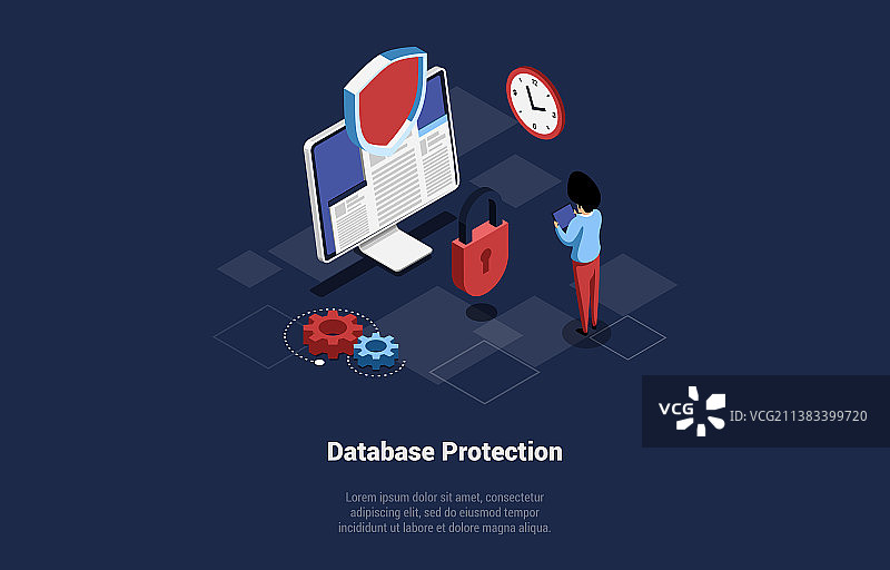 数据库保护概念图片素材