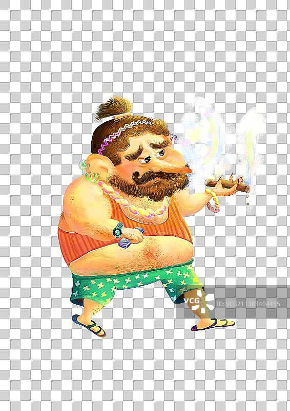 流浪汉抽烟角色设计图片素材