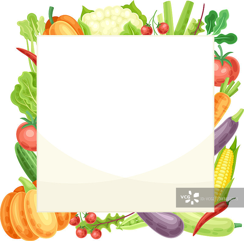 新鲜蔬菜方框图片素材