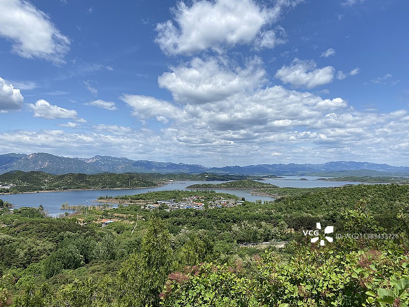 远眺密云水库图片素材