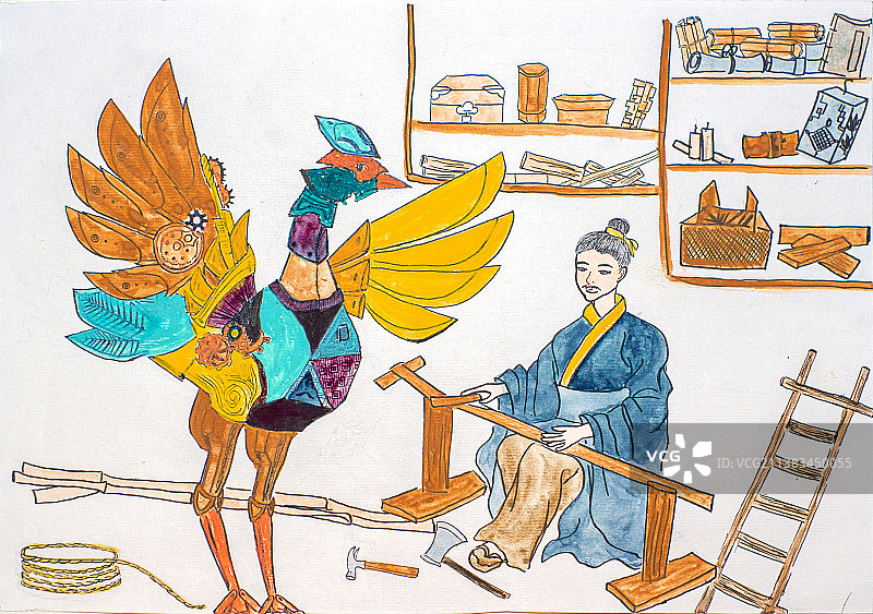 鲁班机械鸟图片素材