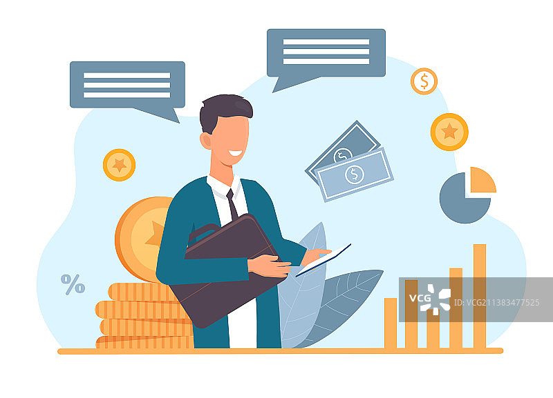 金融分析师阅读报告图片素材