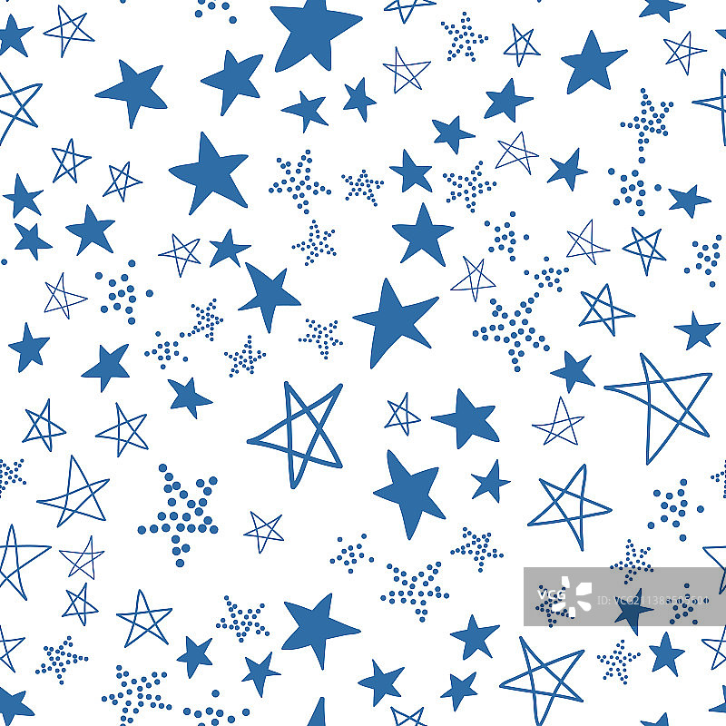杂乱星星无缝图案图片素材