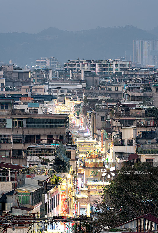 广东潮州牌坊街夜景图片素材