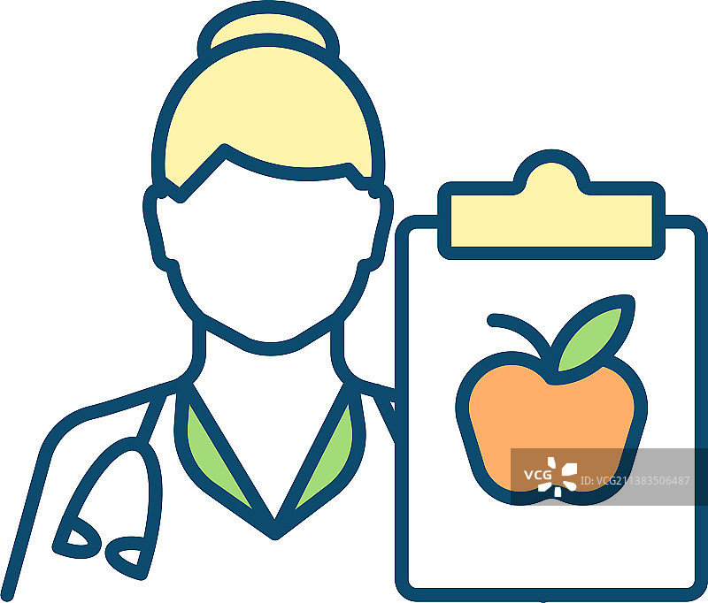 医生营养专家RGB颜色图标图片素材