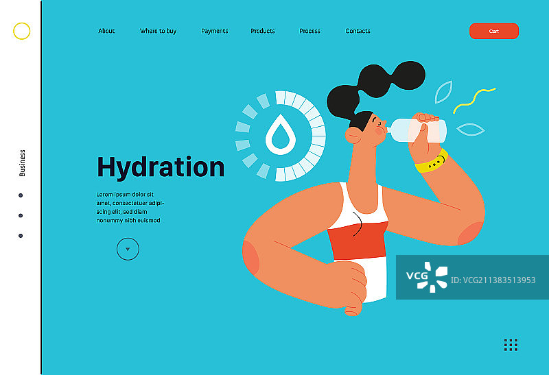 跑步者 - 补水：年轻女子喝水图片素材