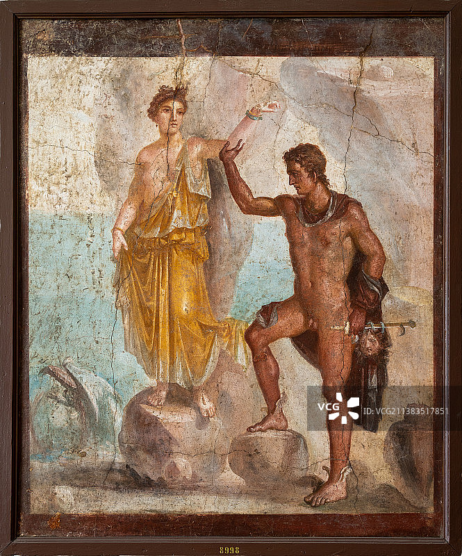 意大利那不勒斯国家考古博物馆藏庞贝古城壁画图片素材