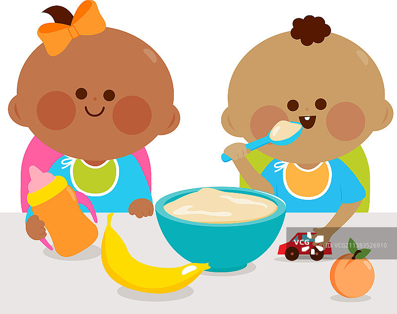 宝宝吃早餐图片素材