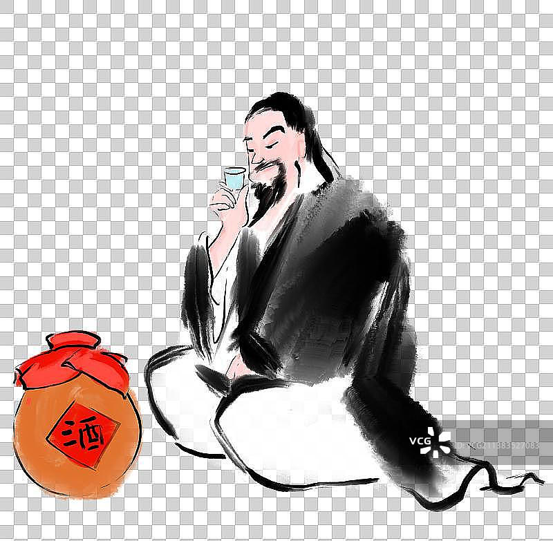 白酒文化设计中国风元素图片素材