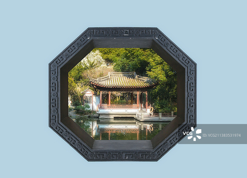 上海古猗园园林建筑风光图片素材
