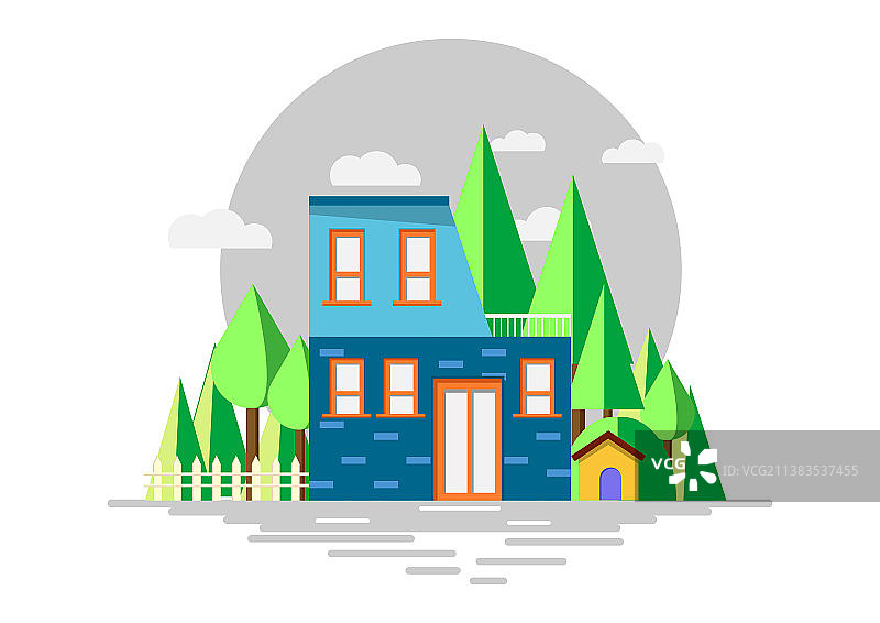 户外扁平风引导页场景矢量插画图片素材