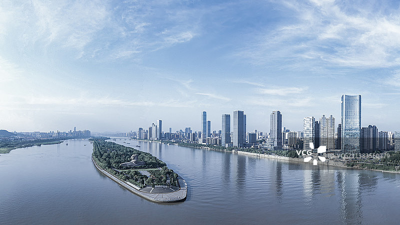 长沙城市风光，橘子洲景区，湘江图片素材
