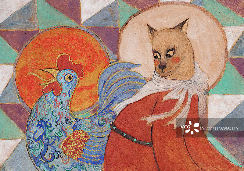 十二生肖听法图图片素材