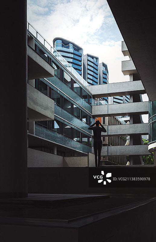 成都市天府新区漂浮总部麓湖生态城办公楼现代设计建筑公园城市素材图片素材