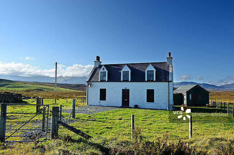 英国，苏格兰，天空岛民居风景。图片素材