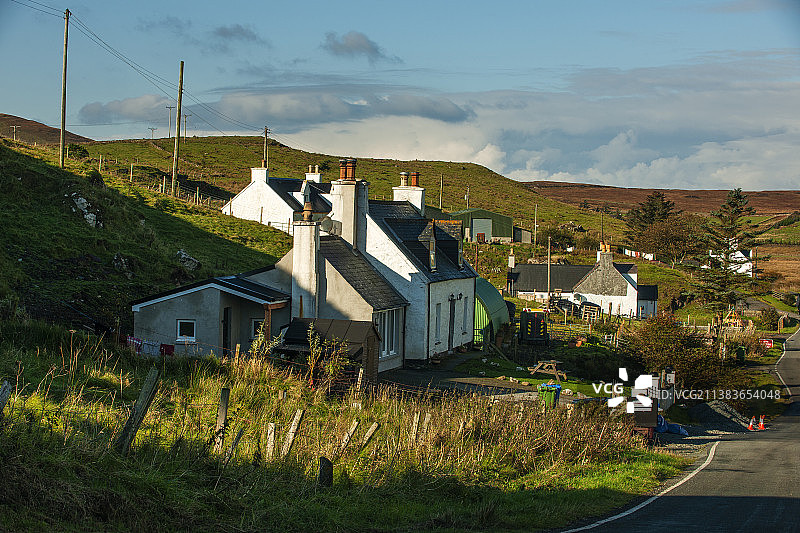 英国，苏格兰，天空岛民居风景。图片素材