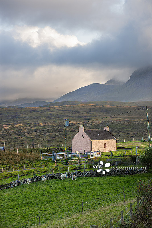 英国，苏格兰，天空岛民居风景。图片素材