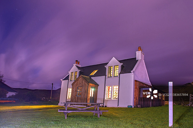 英国，苏格兰，天空岛夜景。图片素材