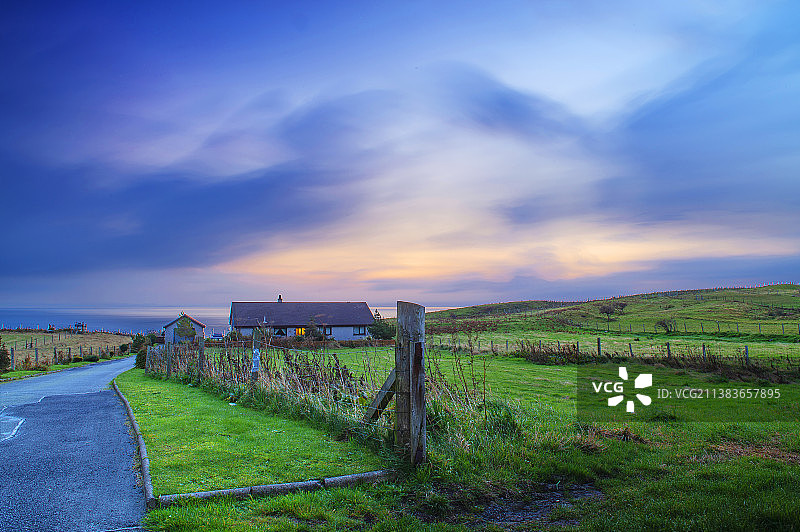 英国，苏格兰，天空岛夜景。图片素材