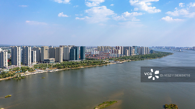 山东省临沂市河东区沂河新区城市风景图片素材