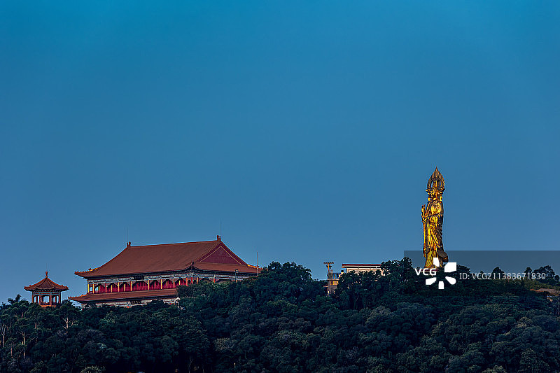 广州番禺莲花山观音图片素材